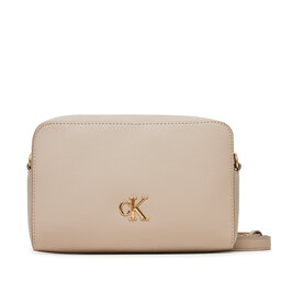 Calvin Klein Jeans Дамска чанта Calvin Klein Jeans Minimal Monogram Ew Camera Bag LV04K3162G Екрю