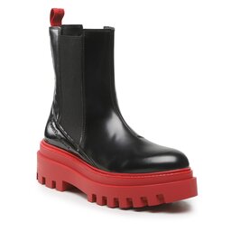 Calvin Klein Jeans Kotníková obuv s elastickým prvkem Calvin Klein Jeans Flatform Chelsea Boot YW0YW00850 Black BDS