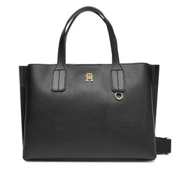 Tommy Hilfiger Handtasche Tommy Hilfiger Th Distinct Mini Tote AW0AW17459 Schwarz