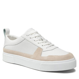 Calvin Klein Сникърси Calvin Klein Low Top Lace Up Lth HM0HM00495 White Mix 01T