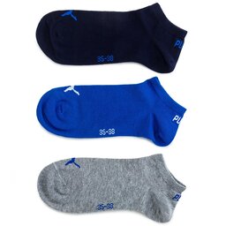 Puma Set de 3 perechi de șosete joase unisex Puma 261080001 Blue/Grey Melange 277