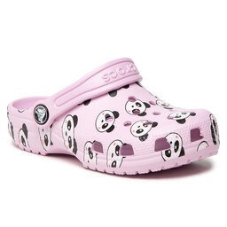 Crocs Șlapi Crocs Classic Panda Print Clog K 206999 Ballerina Pink