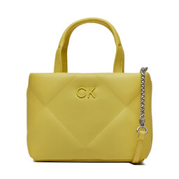 Calvin Klein Handväska Calvin Klein Re-Lock Quilt Tote Mini K60K611340 Citrus ZAV