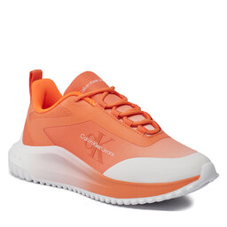 Calvin Klein Jeans Sneakersy Calvin Klein Jeans Eva Runner Low Lace Mix Sat Wn YW0YW01456 Coral Rose/Bright White 0JJ