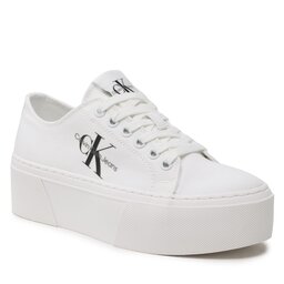 Calvin Klein Jeans Kedai Calvin Klein Jeans Cupsole Low Txt YW0YW01033 Triple White 01T