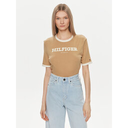 Tommy Hilfiger Tommy Hilfiger Majica Monotype WW0WW41208 Bež Regular Fit
