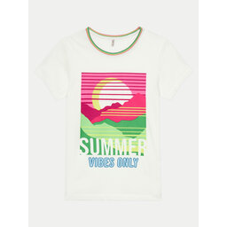 Kids ONLY Kids ONLY Marškinėliai Julie 15292340 Balta Slim Fit