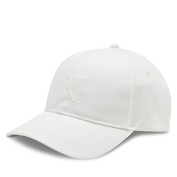 Calvin Klein Czapka z daszkiem Calvin Klein Mono Logo Embro K60K612317 Biały