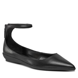 Calvin Klein Halbschuhe Calvin Klein Wrapped Ankle Strap Ballerina HW0HW01840 Ck Black BEH