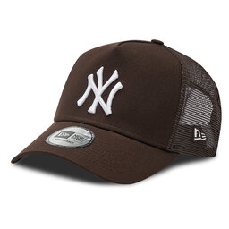 New Era Шапка с козирка New Era New York Yankees League Essential 60284919 Dark Brown/ White