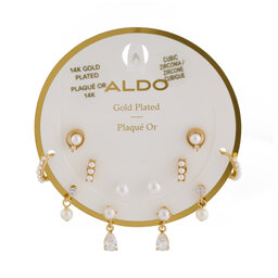 Aldo Комплект 6 чифта обеци Aldo Venue 13995096 Златист
