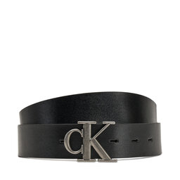 Calvin Klein Jeans Ζώνη Ανδρική Calvin Klein Jeans Monogram Plaque 35mm Rev/Adj LV04G7002G Μαύρο
