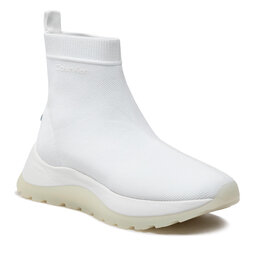 Calvin Klein Sneakers Calvin Klein 2 Piece Sole Sock Boot-Knit HW0HW01338 Ck White YAF