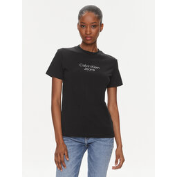 Calvin Klein Jeans Calvin Klein Jeans Marškinėliai Institutional J20J223222 Juoda Regular Fit
