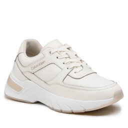 Calvin Klein Сникърси Calvin Klein Elevated Runner Lace Up HW0HW01351 Marshmallow/Feather Gray 0K6