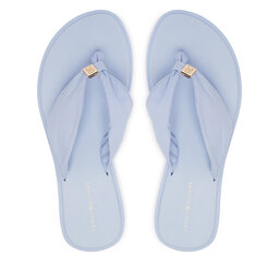 Tommy Hilfiger Zehentrenner Tommy Hilfiger Th Scandi Soft Summer Sandal FW0FW09421 Hellblau
