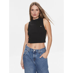 Tommy Jeans Tommy Jeans Τοπ DW0DW17533 Μαύρο Regular Fit