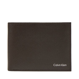 Calvin Klein Portafoglio grande da uomo Calvin Klein Warmth Bifold 5cc W/Coin L K50K512790 Marrone
