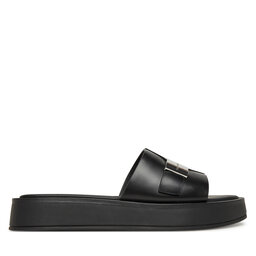 Calvin Klein Şlapi Calvin Klein Flatform Slide W/Ck Hw - Lth HW0HW02368 Negru