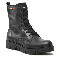 Tommy Jeans Pohodni čevlji Tommy Jeans Lace Up Wmns Boot EN0EN01992 Black BDS