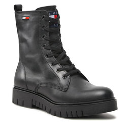 Tommy Jeans Schnürstiefeletten Tommy Jeans Lace Up Wmns Boot EN0EN01992 Black BDS