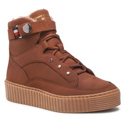 Tommy Hilfiger Αθλητικά Tommy Hilfiger Warmlined Lace Up Boot FW0FW06798 Natural Cognac GTU