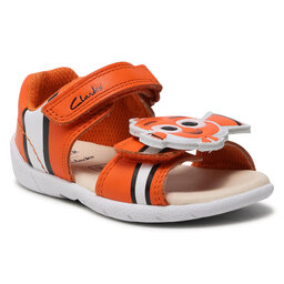 Clarks Sandále Clarks Zora Nemo T 261583957 Orange Leather