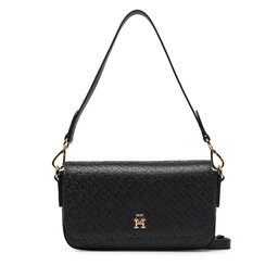 Tommy Hilfiger Ročna torba Tommy Hilfiger Th Icon Conv Crossover Mono AW0AW18002 Črna
