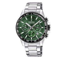 Festina Klocka Festina Timeless Chronograph F20560/4 Silver/Green