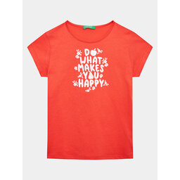 United Colors Of Benetton United Colors Of Benetton T-Shirt 3096G1095 Rot Regular Fit
