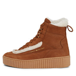 

Ботильйони Tommy Hilfiger Essential Lace Up Warmbootie FW0FW07503 Natural Cognac GTU, Коричневий