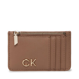 Calvin Klein Kreditinių kortelių dėklas Calvin Klein Re-Lock Mlti Cardholder K60K609590 Safari Canvas GEZ