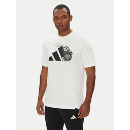 adidas adidas Marškinėliai Yay Sports Graphic JL9256 Balta Regular Fit