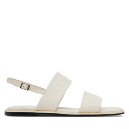 Calvin Klein Sandale Calvin Klein Flat Sandal - He HW0HW02377 Écru