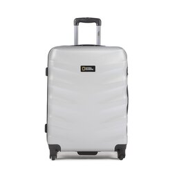 National Geographic Srednji tvrdi kofer National Geographic Arete N135HA.60.23 Silver
