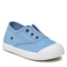 Tommy Hilfiger Tygskor Tommy Hilfiger Low Cut Easy - On Sneaker T1X9-32824-0890 S Sky Blue 812