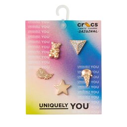 Crocs Ozdoba do butów Crocs Gold Icons 5 Pack 10011118 Kolorowy