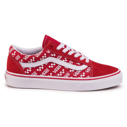 

Кросівки Vans Old Skool VN0A4U3BW351 (Logo Repeat)Rcngrd/Trwht, Червоний
