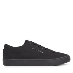 Tommy Hilfiger Πάνινα παπούτσια Tommy Hilfiger Th Hi Vulc Low Canvas FM0FM04882 Μαύρο