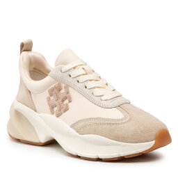 Tory Burch Sportcipő Tory Burch Good Luck Trainer 83833 French Pearl/Dulce De Leche/Biscotti 700
