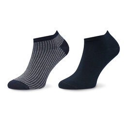 Tommy Hilfiger Sada 2 párů dámských nízkých ponožek Tommy Hilfiger 701222650 Navy 002