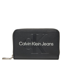 Calvin Klein Jeans Малък дамски портфейл Calvin Klein Jeans Zip Around Mono K60K612255 Черен