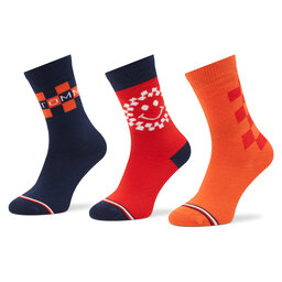 Tommy Hilfiger 3 pares de calcetines altos para niño Tommy Hilfiger 701220267 Orange 001