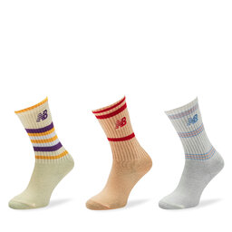 New Balance Комплект 3 чифта дълги чорапи детски New Balance LAS49363 Цветен