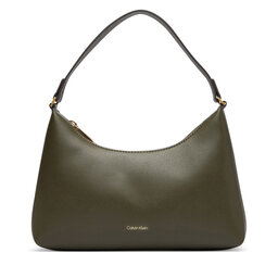 Calvin Klein Handtasche Calvin Klein Foil Logo Small Shoulder Bag LV04F3890G Dunkelgrün