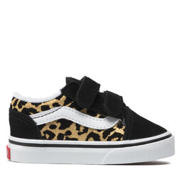 

Кросівки Vans Old Skool V VN000D3YABS1 (Flocked Leopard) Black/T, Чорний