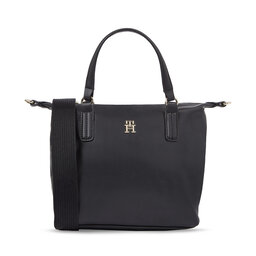 Tommy Hilfiger Torebka Tommy Hilfiger Poppy Plus Small Tote AW0AW15592 Black BDS