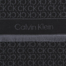

Шаль Calvin Klein Monogram Jacquard Scarf 40X180 K60K611116 Ck Black BAX, Чорний
