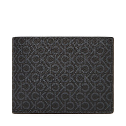 Calvin Klein Portfel męski Calvin Klein Ck Must Mono Comp Trifold W Coin LV04D1040G Czarny