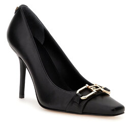 Guess Pantofi cu toc subțire Guess Elouisa FL8ELU LEA08 BLACK